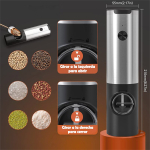 Molinillo Automatico Para Sal O Pimienta Recargable - Imagen 4