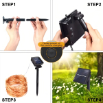 Guirnalda Guía 100 Mini Luces Led Luciérnagas Solar Navidad Luces Calida - Imagen 6