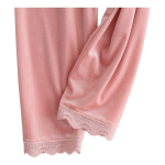 Pijama Terciopelo Para Dama De Invierno 2 Piezas Con Encaje - Imagen 8