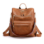 Mochila Cartera Estilo Retro Varios Bolsillos Liso - Imagen 5