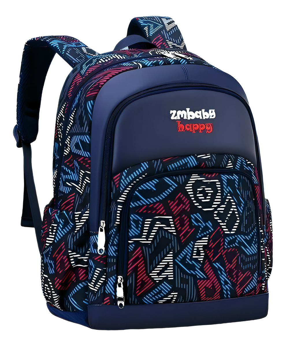 D_825513-MLA99462644380_112025-F.jpg Mochila Escolar Para Niños Bolsillos Gran Capacidad Diseño De La Tela Formas - Imagen 1