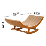 Cama Cucha De Madera Balancín Para Gatos Con Rascador - Imagen 3