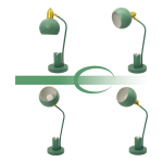 Lampara De Escritorio Luz Led Portatil Con Portalapices Estructura Verde - Imagen 4