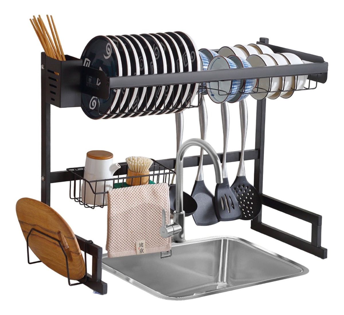 D_826923-MLU74868985873_032024-F.jpg Escurridor De Platos Vasos Cubiertos Copas Premium 65cms - Imagen 1