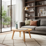 Mesa Ratona Nordica Living Minimalista Decoracion Redonda - Imagen 4