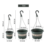 Maceta Redonda En Plastico Decorativa Jardineria 24cm - Imagen 4