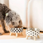 Plato Recipiente Para Mascotas Elevado De Acero Inoxidable - Imagen 7