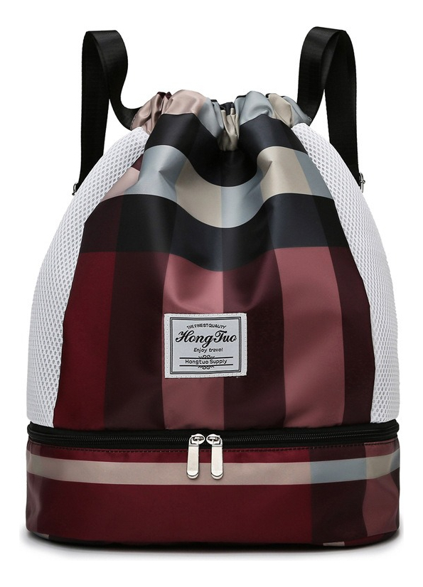 D_829139-MLA100027801817_122025-F.jpg Mochila Bandolera Espacio Para Zapatos Gran Capacidad Diseño De La Tela Burdeos - Imagen 1