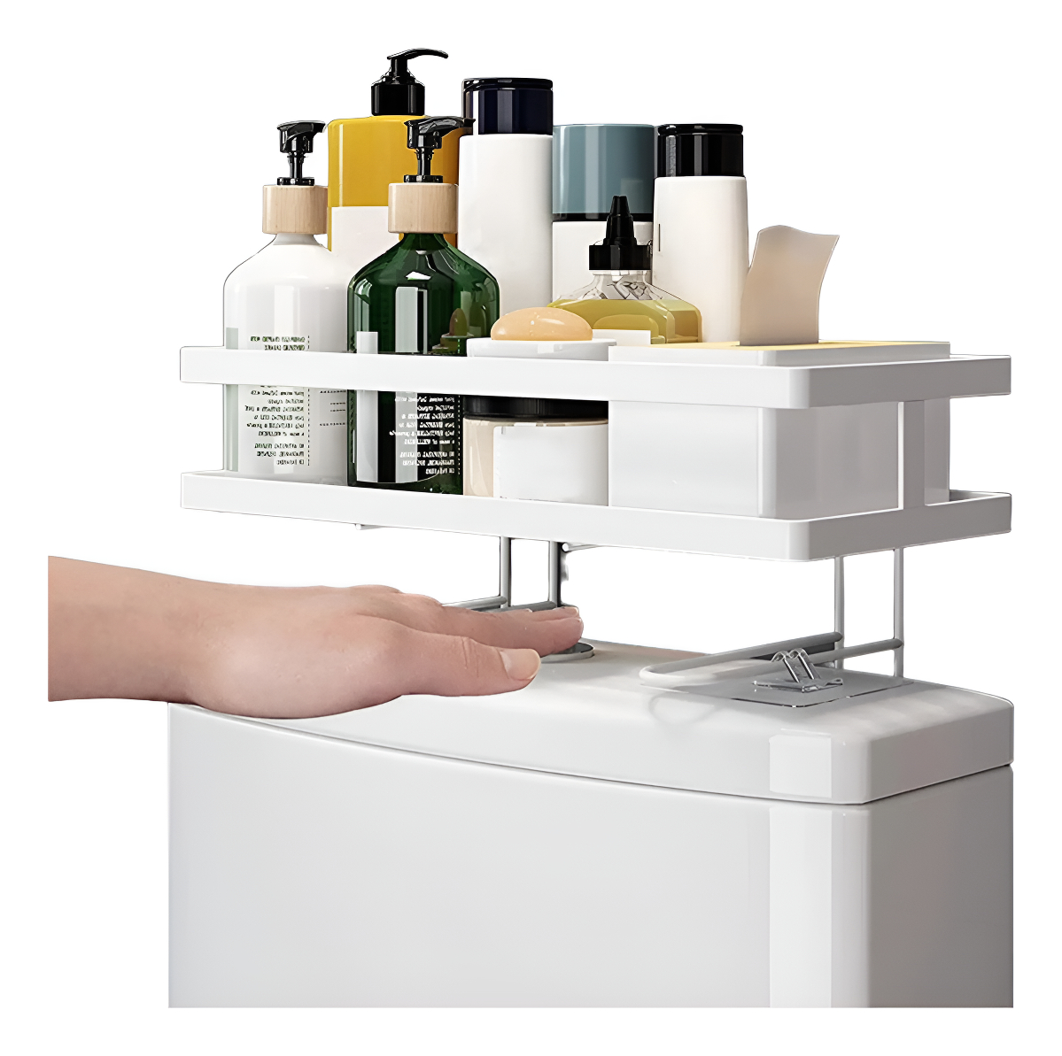 D_829784-MLU92200302036_092025-F.jpg Estante Organizador De Baño Sobre Mochila Inodoro - Imagen 1