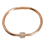 Pulsera Brazalete Rígida Ovalado Con Circón Moderno - Imagen 2