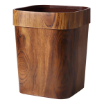 Papelera Cesto Basura Simil Madera Oficina Cocina Baño 12l Color Marrón - Imagen 5