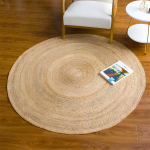 Alfombra Redonda De Rattan Chica Sala De Estar Dormitorio - Imagen 3