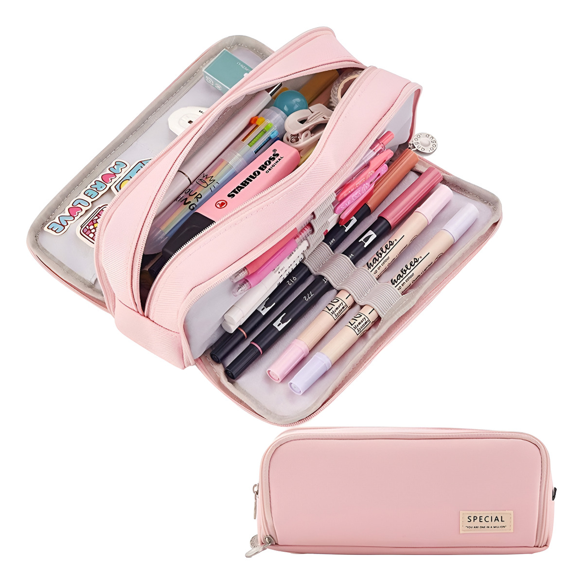 D_832701-MLU81856580438_012025-F.jpg Cartuchera Organizadora Gran Capacidad 3 Cierres Mayoristas Uruguay - Imagen 1