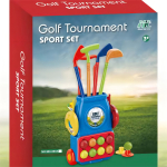Set Juego Mini Golf Infantil Palos Pelotas Hoyos Color Azul - Imagen 3