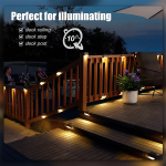Lampara Solar Jardin Deck Baranda Pasa Manos Escaleras - Imagen 6