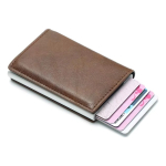 Porta Tarjetas De Metal Rfid Cuero Sintetico - Imagen 8