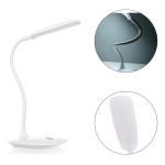 Lámpara Led De Mesa Cuello Flexible Estructura Blanco Pantalla Blanco - Imagen 6