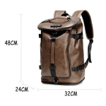 Mochila Bolso Con Candado De Combinación Simil Cuero Calidad - Imagen 12