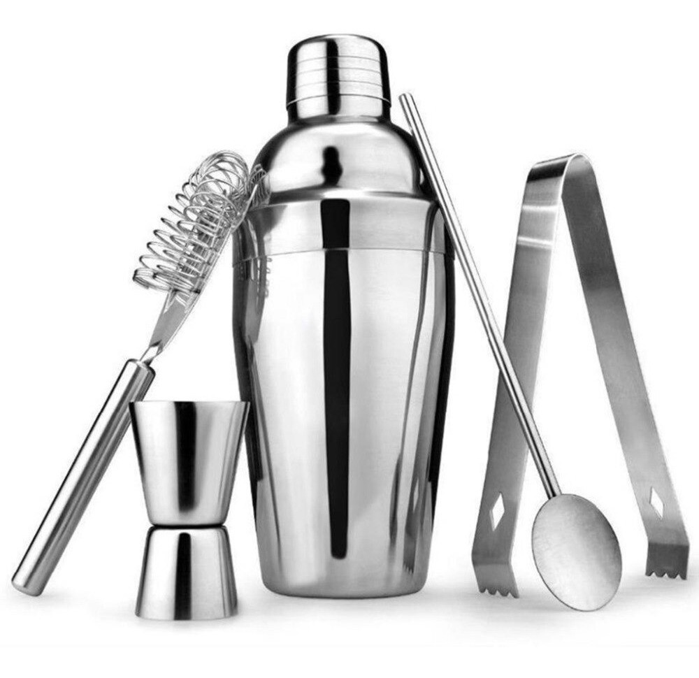 D_837957-MLU47327032867_092021-F.jpg Set 5 Piezas Juego Cocteleria Barman Acero Inoxidable - Imagen 1