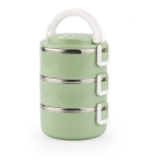 Lanchera Térmica Vianda Triple De Acero Inoxidable 2.1 Lts - Imagen 17