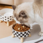 Plato Recipiente Para Mascotas Elevado De Acero Inoxidable - Imagen 6