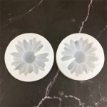 Molde Silicona Flor Margarita Diy Aromaterapia Jabones Velas Color Blanco Con Agujero - Imagen 3