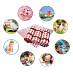 Mantel Para Picnic Gruesa Suave Transpirable Estilo Retro - Imagen 14