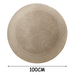 Alfombra Circular De Interior Living 100cm Decoración - Imagen 2