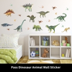 Sticker Adhesivos Wallpaper Dinosaurios Decoración Niños - Imagen 3