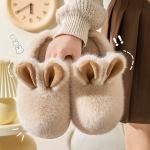 Pantufla Calentita Interior Corderito Orejas Conejo Unisex - Imagen 10