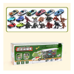 Juguete Niños Dino Camión Rampa 10 Autos 12 Dinosaurios - Imagen 3