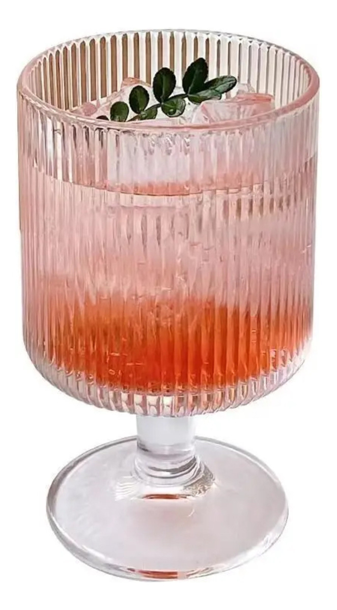 D_841969-MLA100058988371_122025-F.jpg Vaso Copa De Vidrio Con Pie A Rayas Transparente - Imagen 1