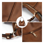 Bolso Cartera Estilo Hobo En Cuero Pu Gran Capacidad Vintage - Imagen 10