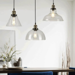 Lampara Colgante De Techo Con Pantallas De Vidrio Elegante - Imagen 5