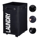 Cesto Para Ropa Sucia Ruedas Canasto Lavadero Movil Laundry - Imagen 3