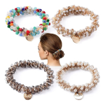 Colitas Scrunchies En Gemas Pelo Cabello Varios Colores - Imagen 7
