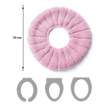 Funda Calentador Tapa De Inodoro Lavable Cojín Alfombrilla - Imagen 4