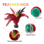 Juguete Pelota Loca Peteca China Plumas Juego Patear Futbol - Imagen 4