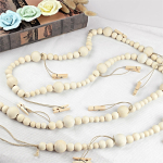 Guirnalda Bolas De Madera Con 12 Clips Para Fotografias - Imagen 2