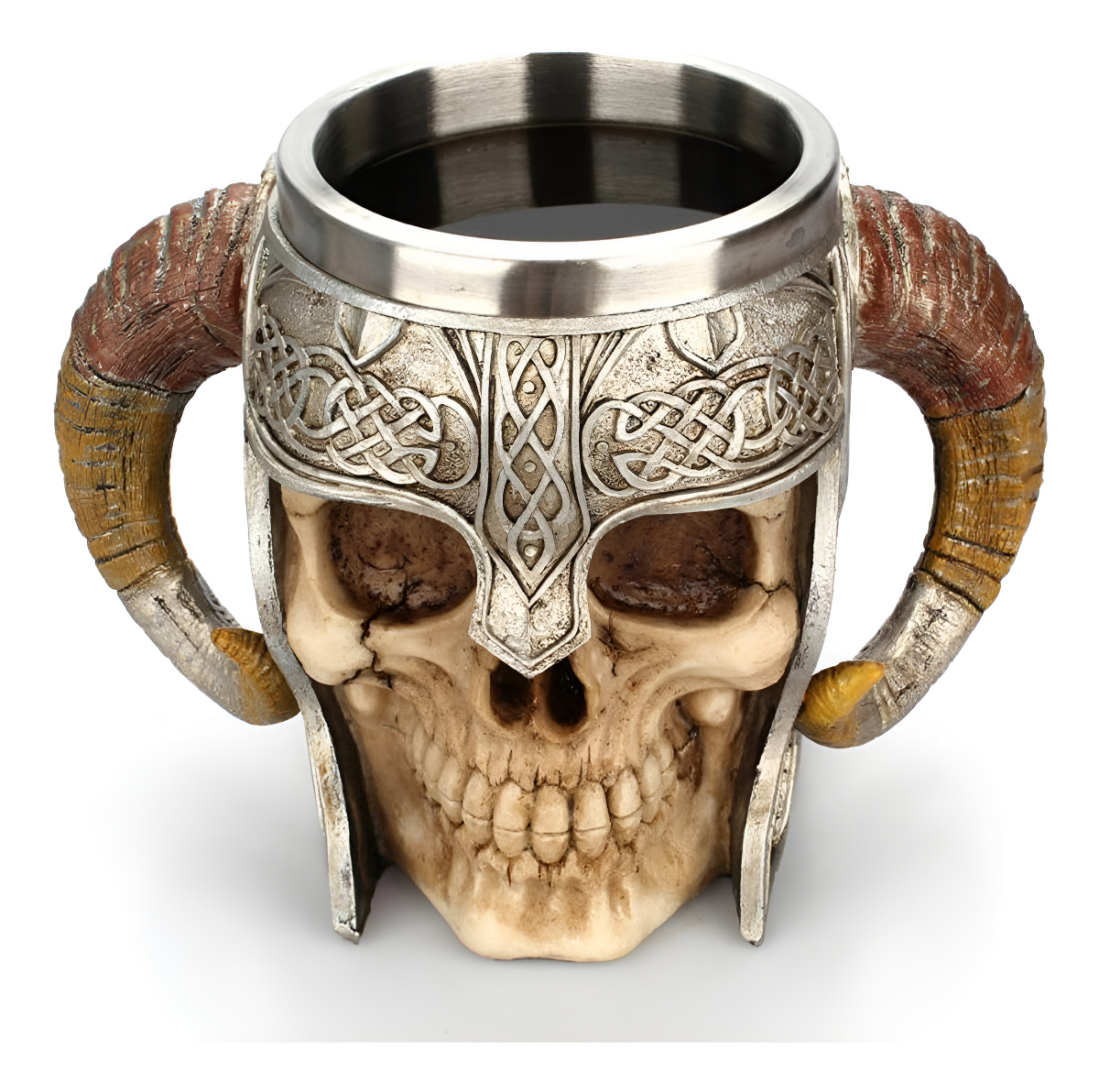 D_848741-MLA96896610954_112025-F.jpg Taza Jarra Calavera Nórdica Medieval Cerveza Café Té Vikinga - Imagen 1