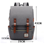 Mochila Unisex Laptop 17' Detalles En Ecocuero - Imagen 4