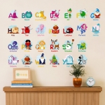 Vinilo Decorativo De Pared Infantil Alfabeto - En Ingles - Imagen 2