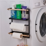 Portarollo Acero Colgante Imantado Repisa Estante Cocina Bañ - Imagen 7