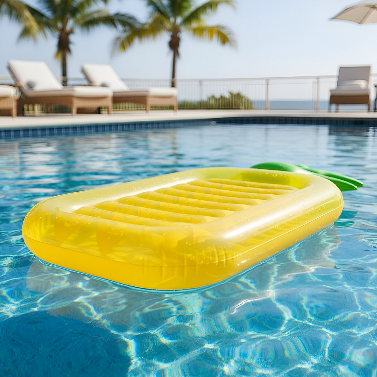 D_850306-MLA98668130514_112025-F.jpg Colchonetas Inflables Gigantes Piscina Playa Ananá Piña Color Amarillo - Imagen 1