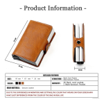 Porta Tarjetas De Metal Rfid Cuero Sintetico Doble - Imagen 17