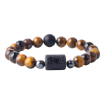 Pulsera De Piedras Naturales Signos Zodiacales Ojo De Tigre - Imagen 55