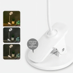 Lampara Led Con Pinza Para Escritorio Flexible Recargable Estructura Blanco Pantalla Blanco - Imagen 5