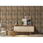 Papel Adhesivo Tapiz Pared Liston Madera Rustico Rollo 10 Mt - Imagen 4