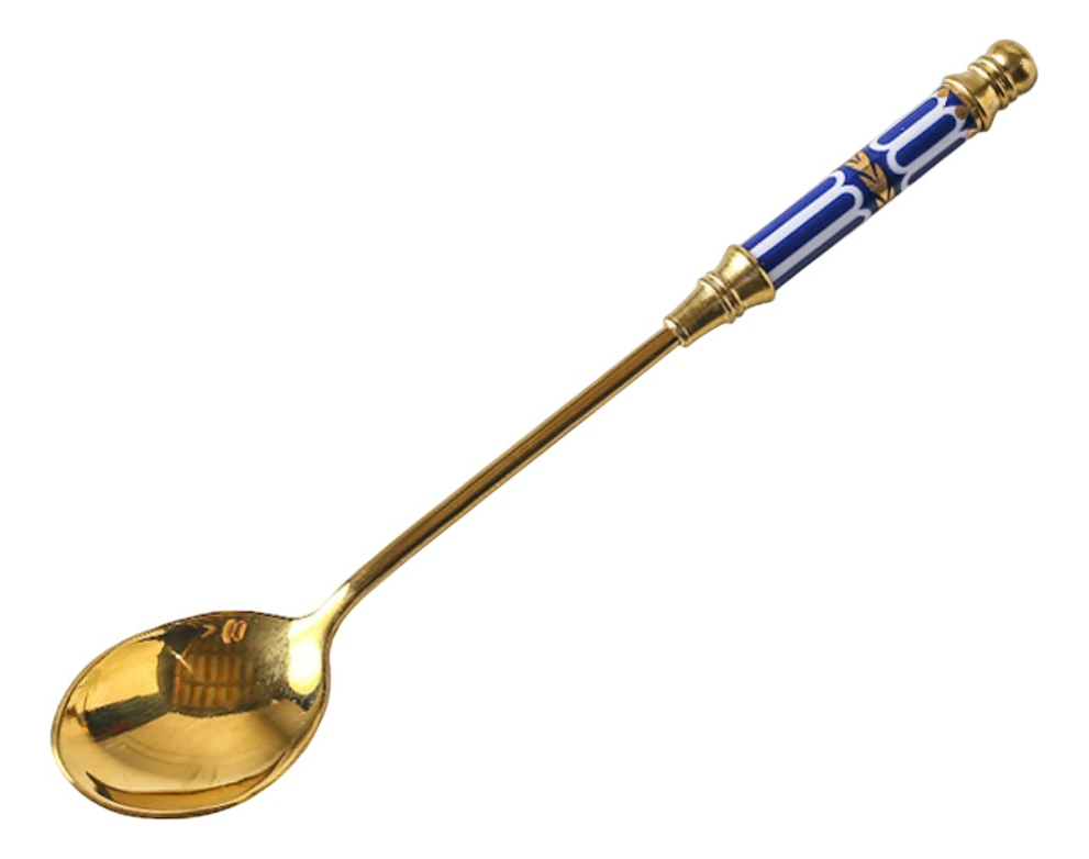 D_855382-MLU77069343111_062024-F.jpg Cucharitas Metal Y Cerámica Café Té Copetín Decorativas - Imagen 1