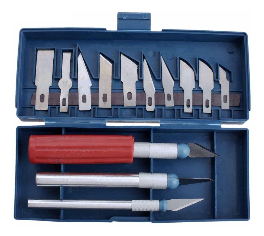 D_856667-MLU48935832625_012022-F.jpg Set Cutter De Precision Trincheta Bisturi 3 Mangos 13 Hojas - Imagen 1